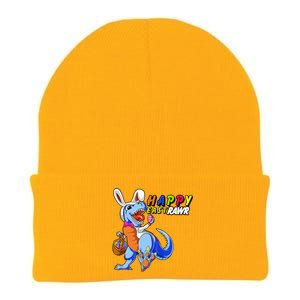 Happy EastRawar T-Rex Dino Easter Eggs Knit Cap Winter Beanie