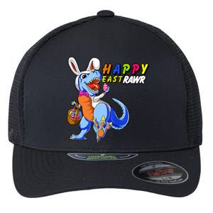 Happy EastRawar T-Rex Dino Easter Eggs Flexfit Unipanel Trucker Cap