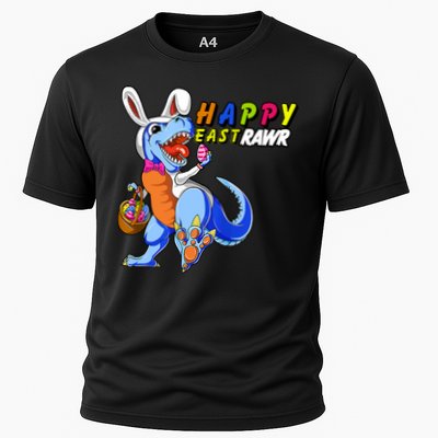 Happy EastRawar T-Rex Dino Easter Eggs Performance Shirt