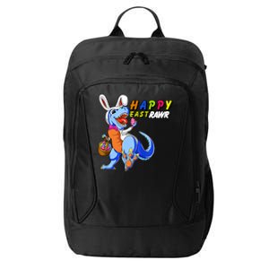 Happy EastRawar T-Rex Dino Easter Eggs City Backpack