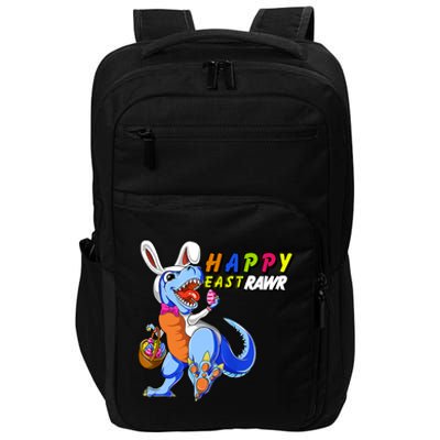 Happy EastRawar T-Rex Dino Easter Eggs Impact Tech Backpack