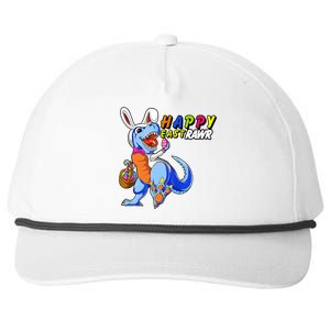 Happy EastRawar T-Rex Dino Easter Eggs Snapback Five-Panel Rope Hat