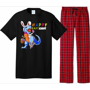 Happy EastRawar T-Rex Dino Easter Eggs Pajama Set