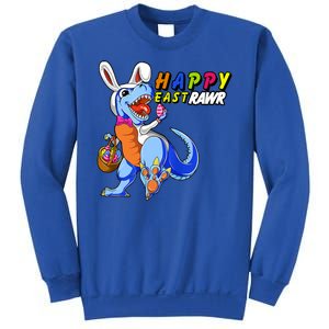 Happy EastRawar T-Rex Dino Easter Eggs Sweatshirt