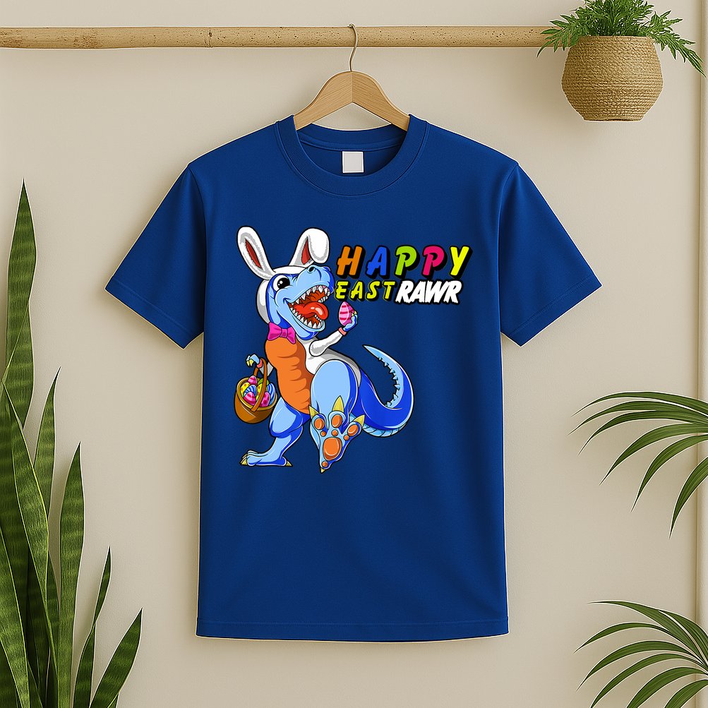 Happy EastRawar T-Rex Dino Easter Eggs T-Shirt