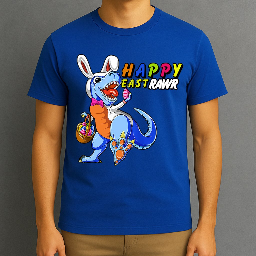 Happy EastRawar T-Rex Dino Easter Eggs T-Shirt