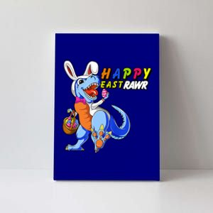 Happy EastRawar T-Rex Dino Easter Eggs Canvas