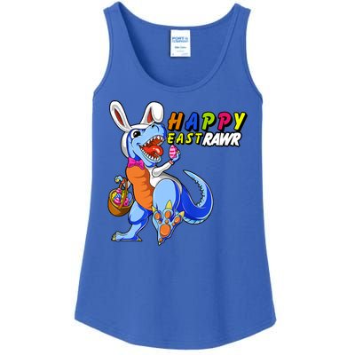 Happy EastRawar T-Rex Dino Easter Eggs Ladies Essential Tank