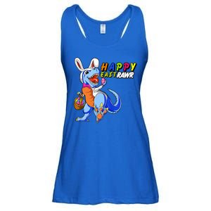 Happy EastRawar T-Rex Dino Easter Eggs Ladies Essential Flowy Tank