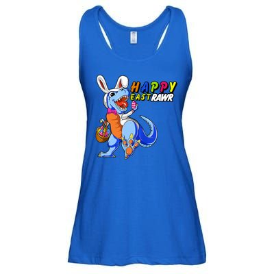 Happy EastRawar T-Rex Dino Easter Eggs Ladies Essential Flowy Tank