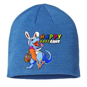 Happy EastRawar T-Rex Dino Easter Eggs Sustainable Beanie