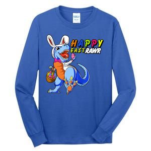 Happy EastRawar T-Rex Dino Easter Eggs Tall Long Sleeve T-Shirt