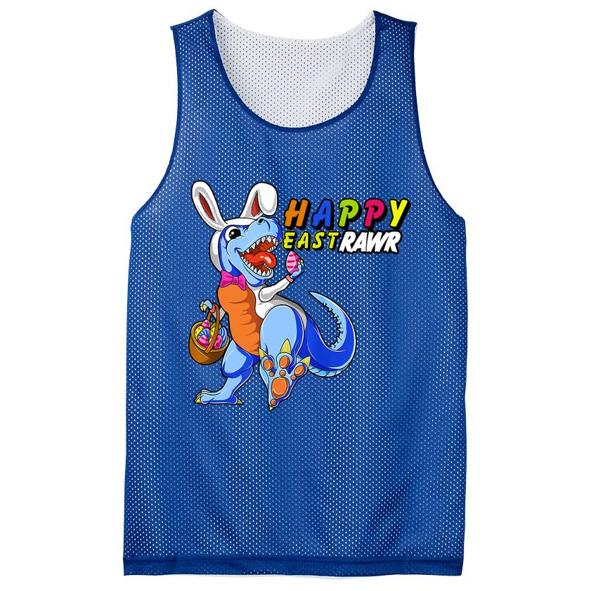 Happy EastRawar T-Rex Dino Easter Eggs Mesh Reversible Basketball Jersey Tank