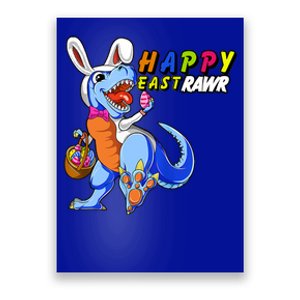 Happy EastRawar T-Rex Dino Easter Eggs Poster