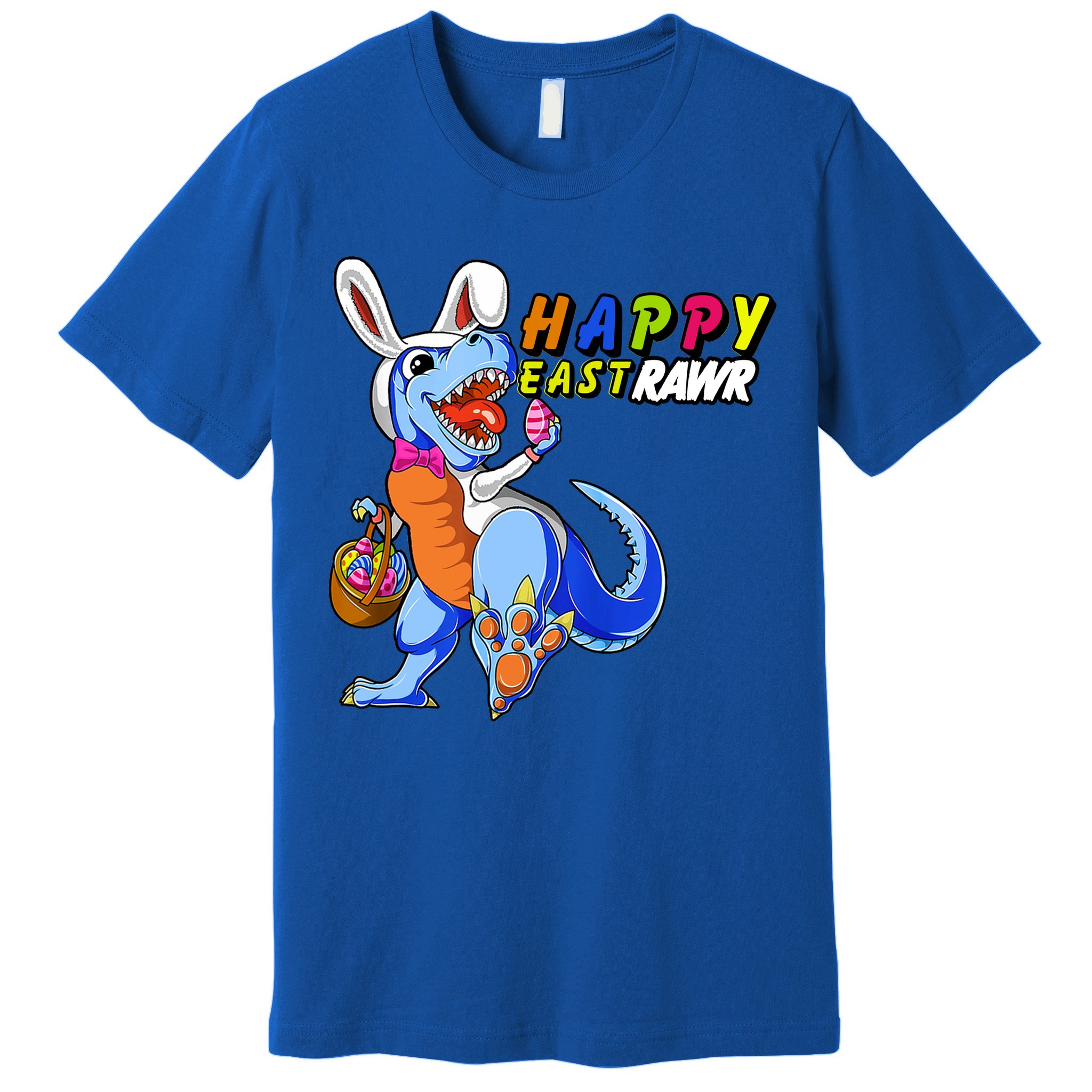 Happy EastRawar T-Rex Dino Easter Eggs Premium T-Shirt