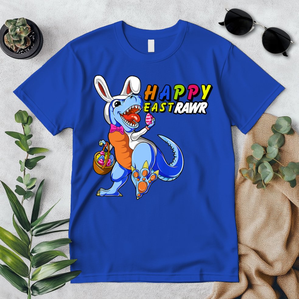 Happy EastRawar T-Rex Dino Easter Eggs Premium T-Shirt