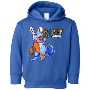 Happy EastRawar T-Rex Dino Easter Eggs Toddler Hoodie