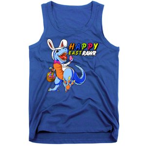 Happy EastRawar T-Rex Dino Easter Eggs Tank Top