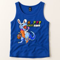 Happy EastRawar T-Rex Dino Easter Eggs Tank Top