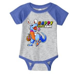 Happy EastRawar T-Rex Dino Easter Eggs Infant Baby Jersey Bodysuit