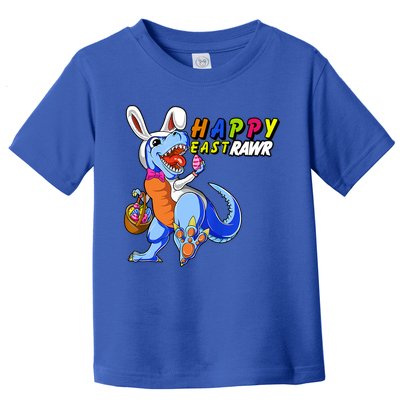 Happy EastRawar T-Rex Dino Easter Eggs Toddler T-Shirt