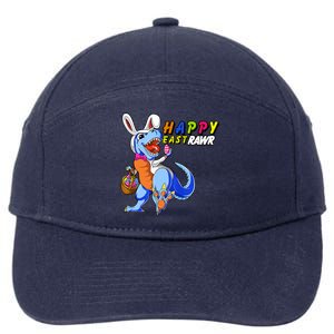 Happy EastRawar T-Rex Dino Easter Eggs 7-Panel Snapback Hat