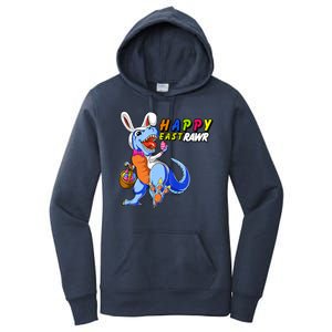 Happy EastRawar T-Rex Dino Easter Eggs Women's Pullover Hoodie