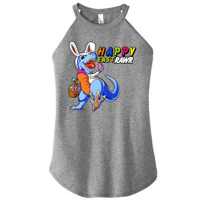 Happy EastRawar T-Rex Dino Easter Eggs Women's Perfect Tri Rocker Tank