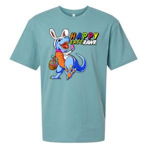 Happy EastRawar T-Rex Dino Easter Eggs Sueded Cloud Jersey T-Shirt