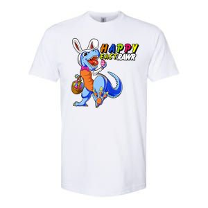 Happy EastRawar T-Rex Dino Easter Eggs Softstyle CVC T-Shirt