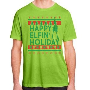 Happy Elfin' Holiday Ugly Christmas Adult ChromaSoft Performance T-Shirt