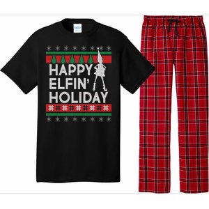 Happy Elfin' Holiday Ugly Christmas Pajama Set