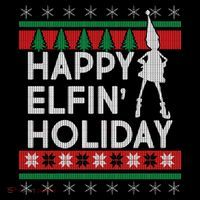 Happy Elfin' Holiday Ugly Christmas Flatbill Hat