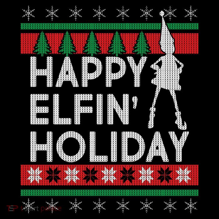 Happy Elfin' Holiday Ugly Christmas Flatbill Hat