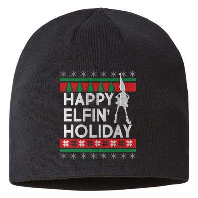 Happy Elfin' Holiday Ugly Christmas Sustainable Beanie