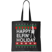 Happy Elfin' Holiday Ugly Christmas Tote Bag