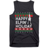 Happy Elfin' Holiday Ugly Christmas Tank Top