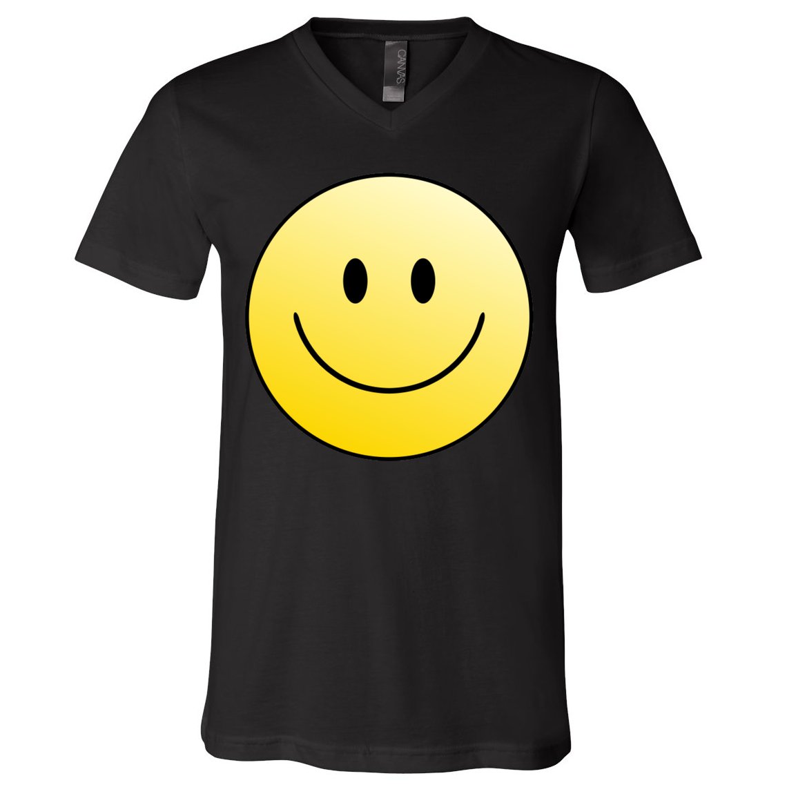 Happy Face Circle V-Neck T-Shirt
