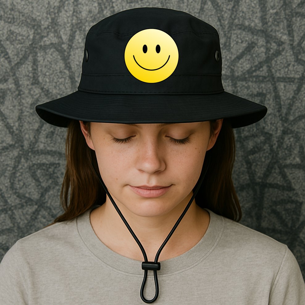 Happy Face Circle Bucket Hat