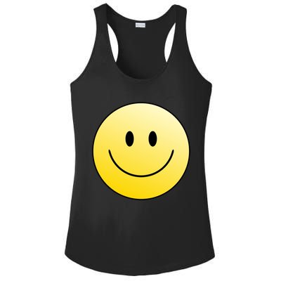 Happy Face Circle Ladies PosiCharge Competitor Racerback Tank