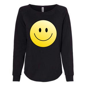 Happy Face Circle Womens California Wash Sweatshirt