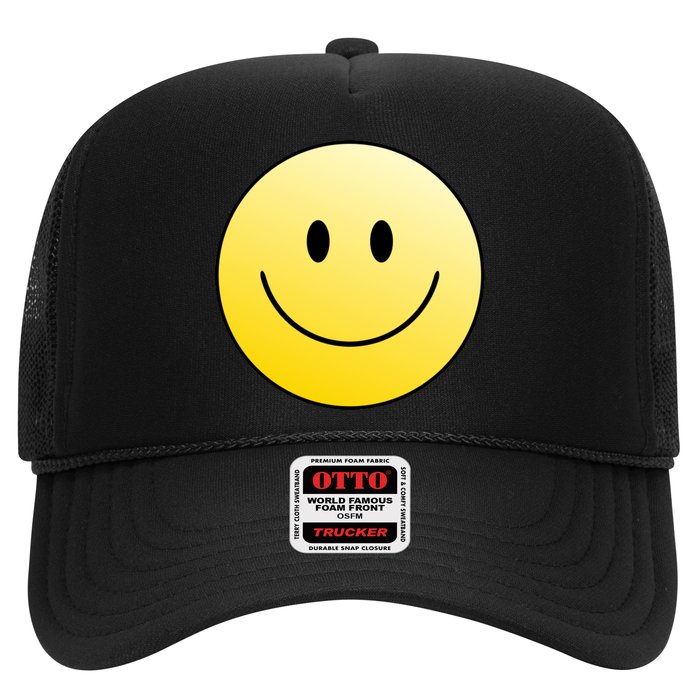 Happy Face Circle Trucker Hat