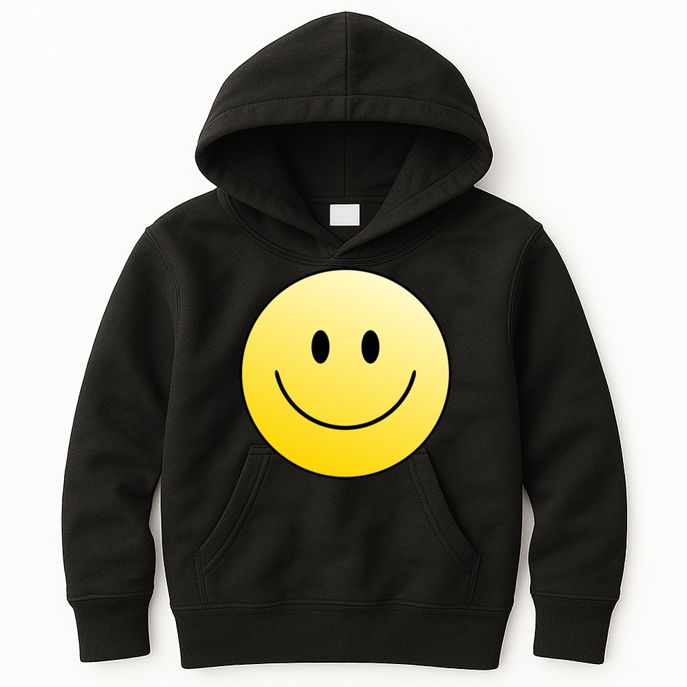 Happy Face Circle Kids Hoodie