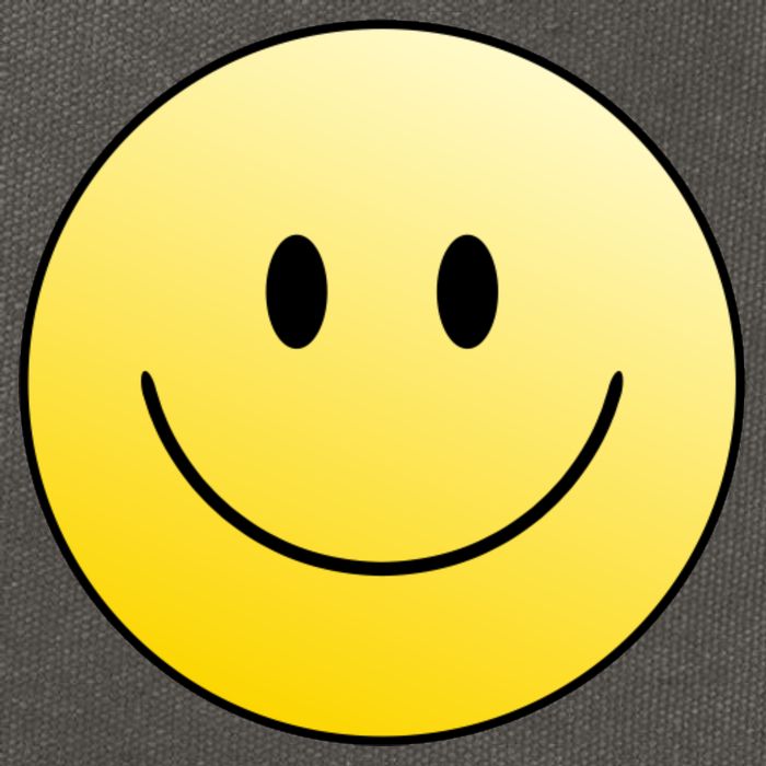 Happy Face Circle Cotton Canvas Backpack