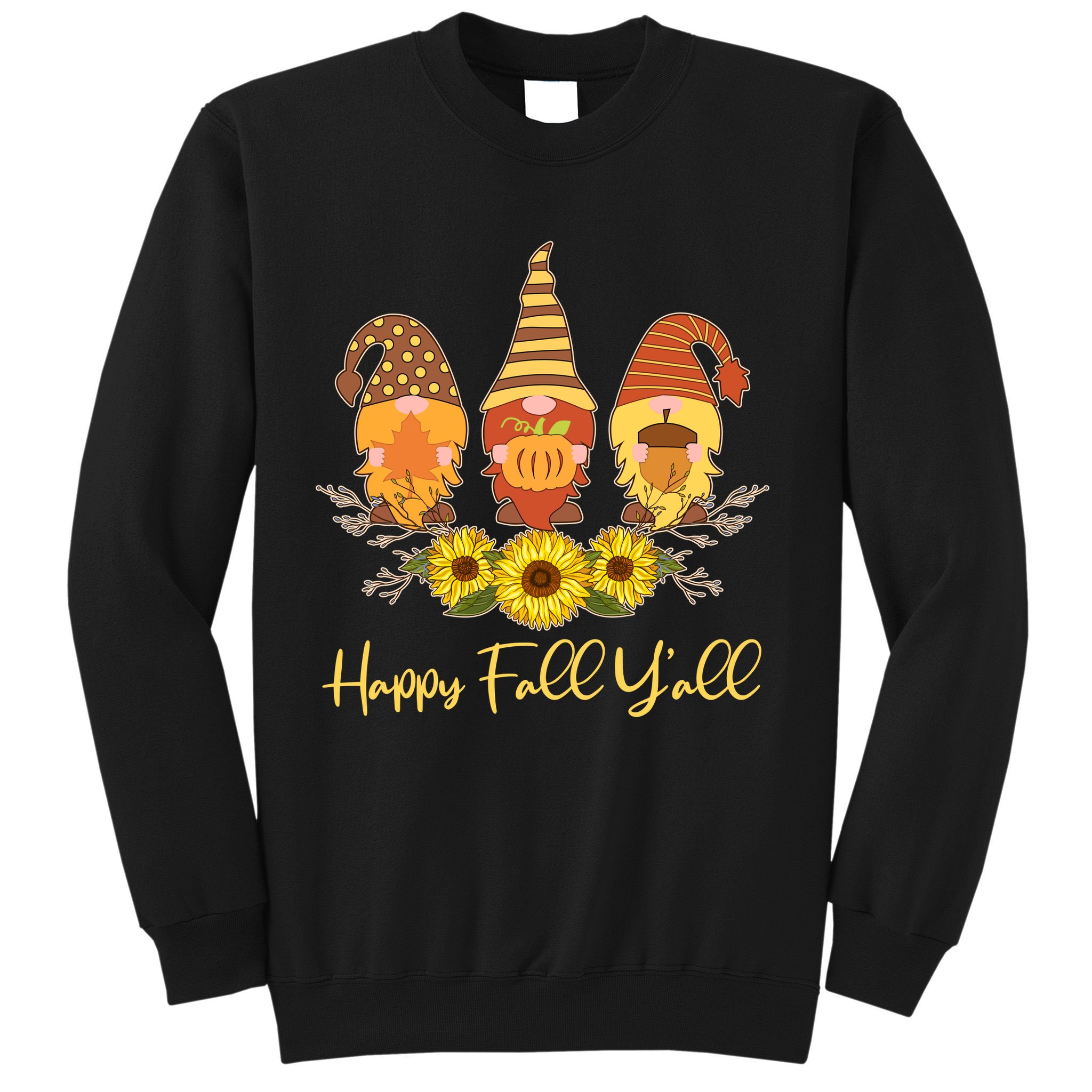 Happy Fall Y'all Cute Autumn Gnomes Sweatshirt