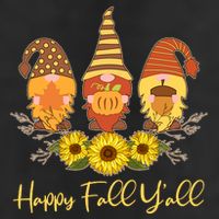 Happy Fall Y'all Cute Autumn Gnomes Adult Drive Performance Visor