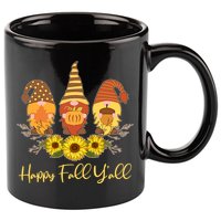 Happy Fall Y'all Cute Autumn Gnomes 11oz C Handle Ceramic Mug