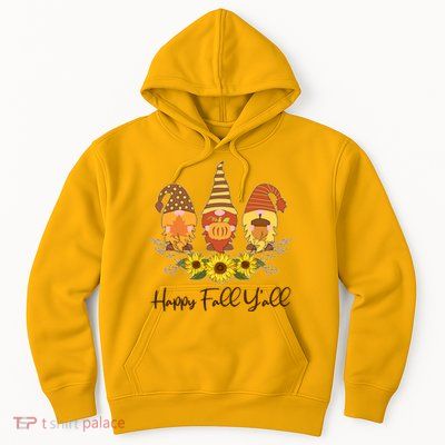 Happy Fall Y'all Cute Autumn Gnomes Hoodie