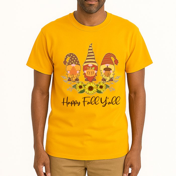 Happy Fall Y'all Cute Autumn Gnomes Tall T-Shirt