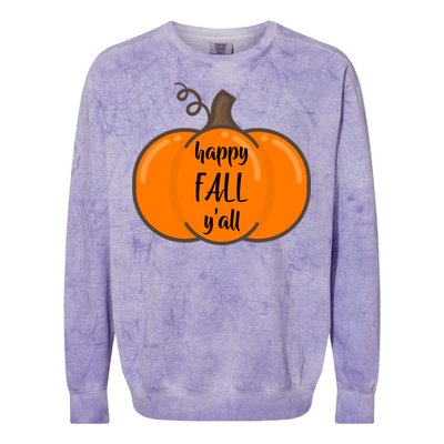 Happy Fall Y'all Pumpkin  Colorblast Crewneck Sweatshirt